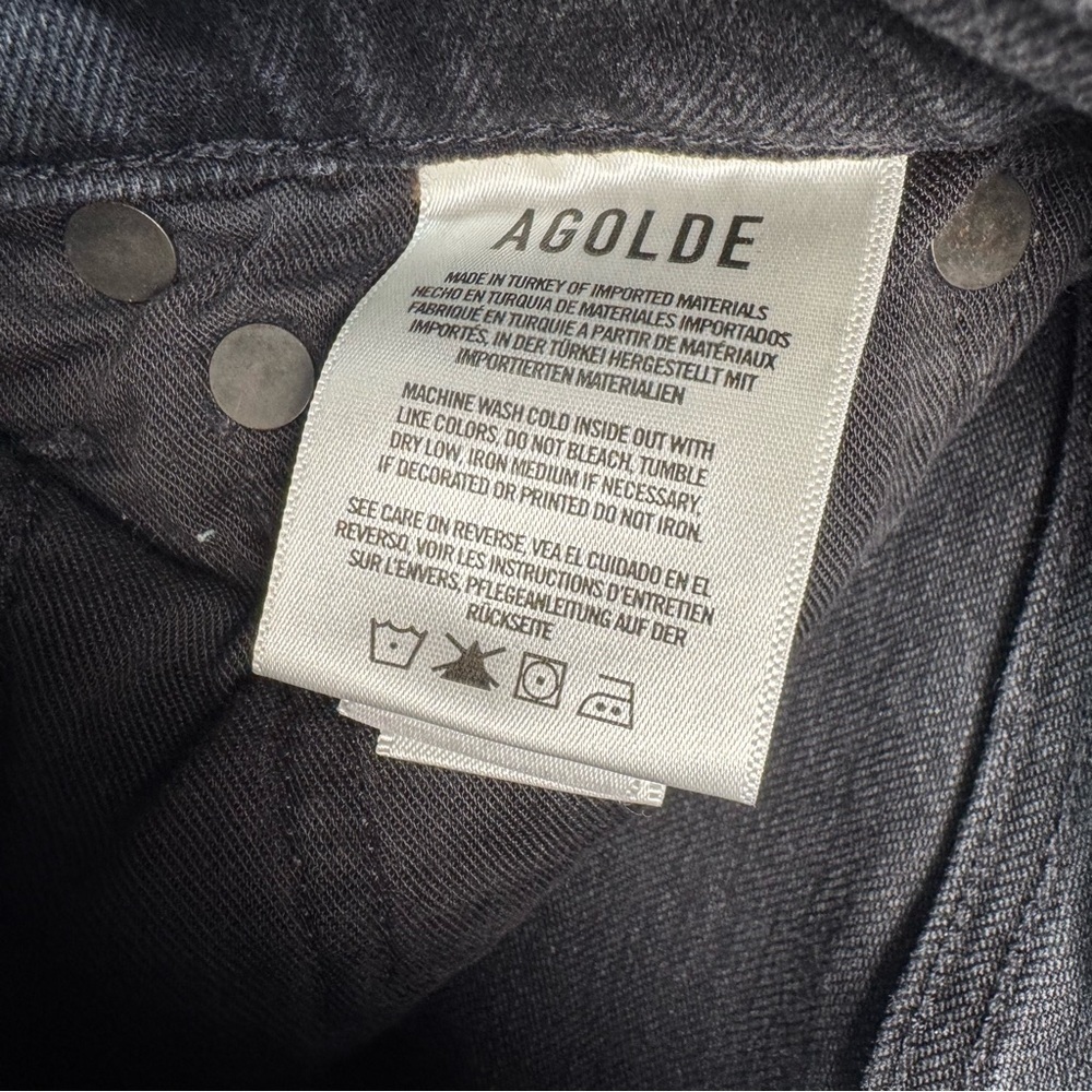 Agolde Riley High Rise Straight Crop Jeans In Panoramic Size 28 - Picture 7 of 8